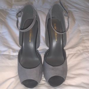 Black & Grey Platform Heels (Urban Planet)